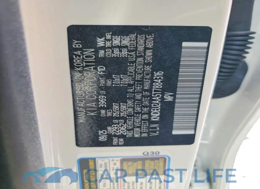 KNDEU2AA5T7884316# 13