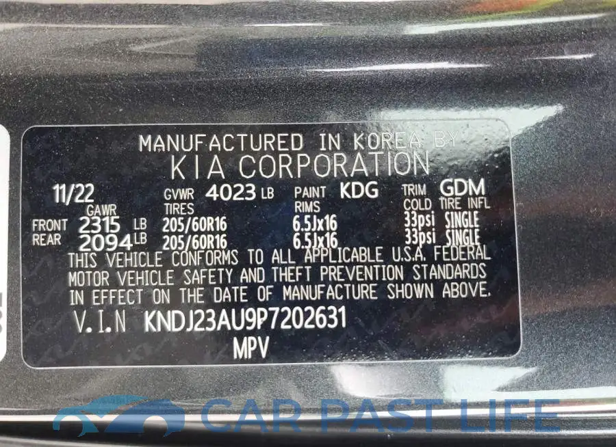 KNDJ23AU9P7202631# 12
