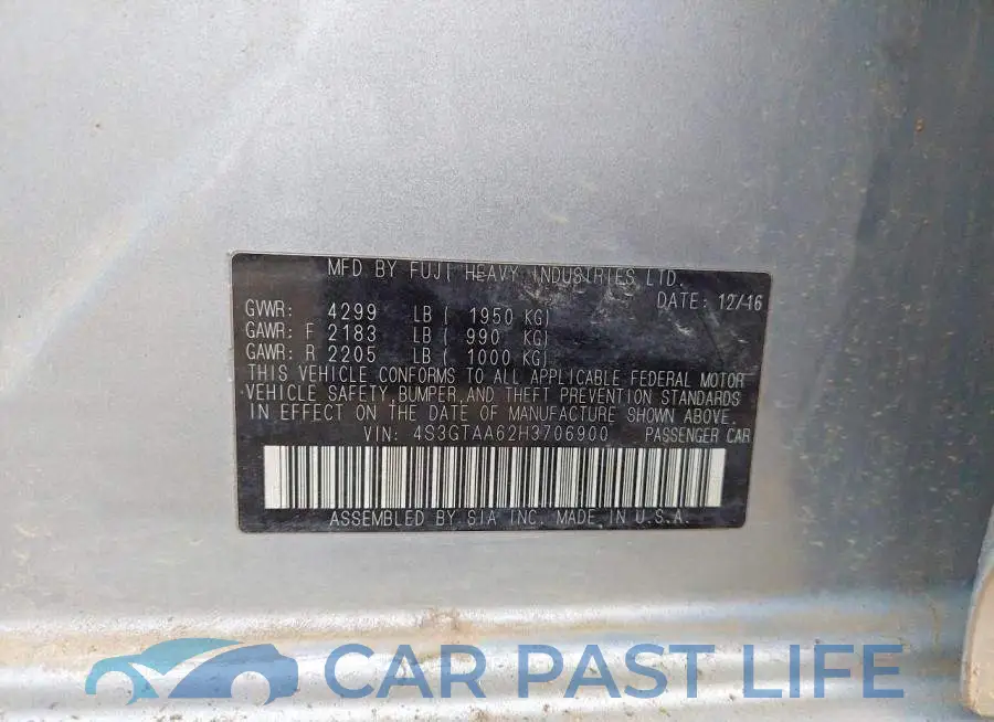4S3GTAA62H3706900# 10