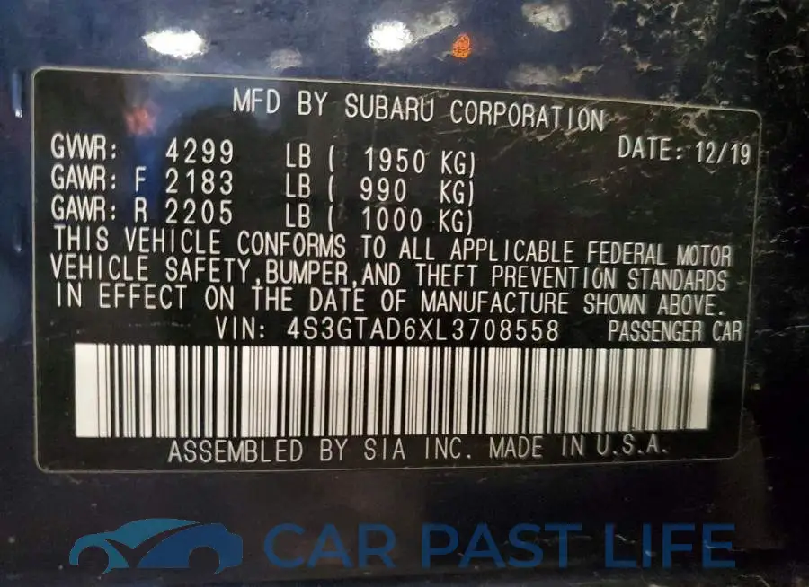 4S3GTAD6XL3708558# 12