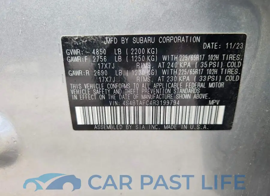 4S4BTAFC4R3199794# 12