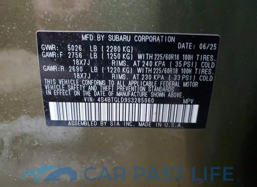 4S4BTGLD9S3285060# 13