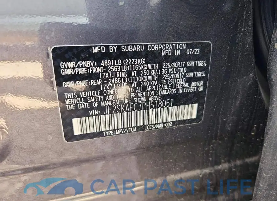 JF2SKAEC7PH518051# 12