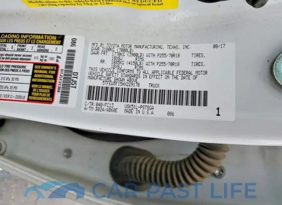 5TFEW5F15HX229178# 12
