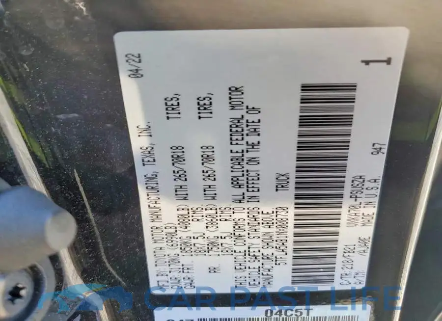 5TFLA5AB1NX008730# 12