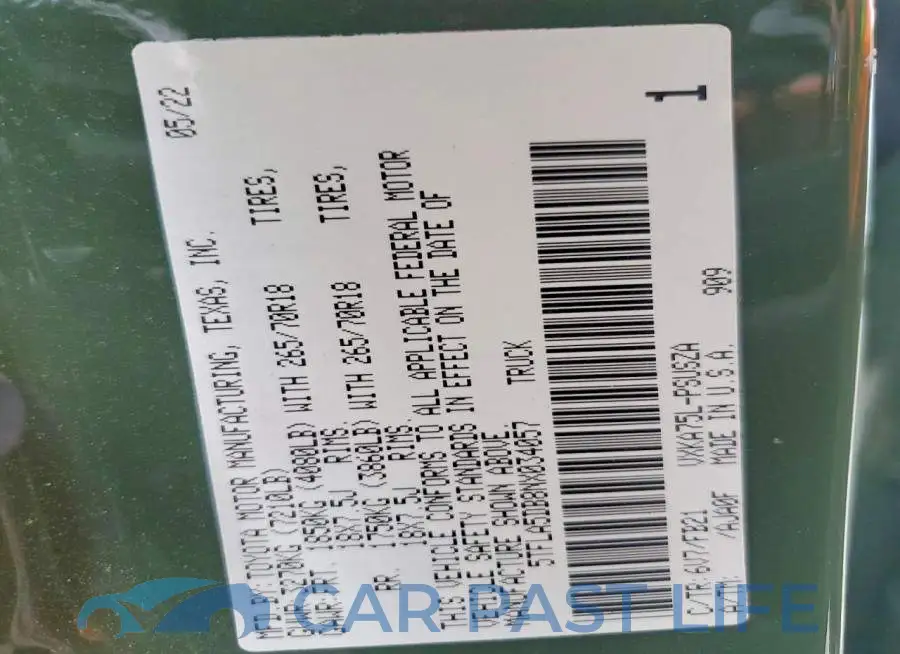 5TFLA5DB8NX034057# 13