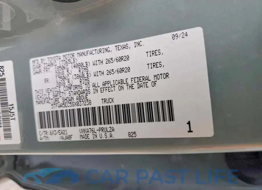 5TFWA5EC5SX037238# 12