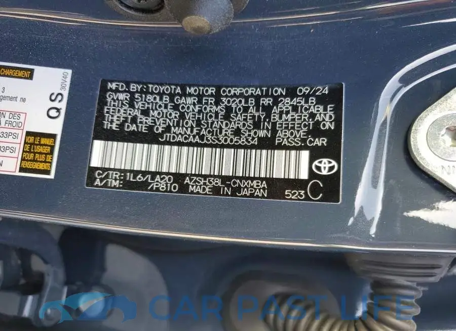 JTDACAAJ3S3005834# 13