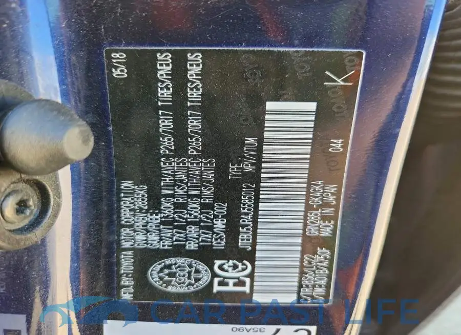 JTEBU5JR4J5585012# 14