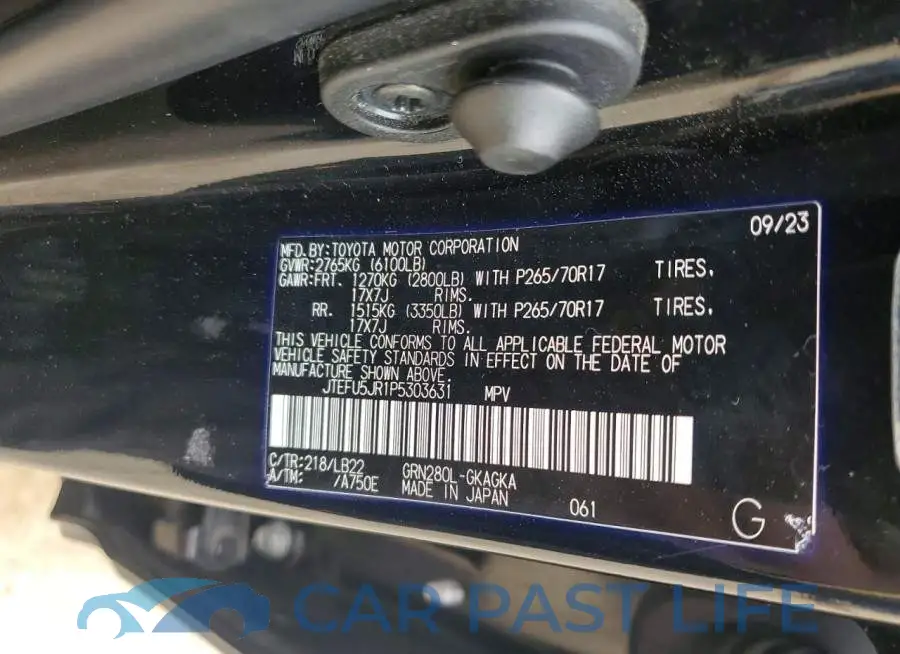 JTEFU5JR1P5303631# 13