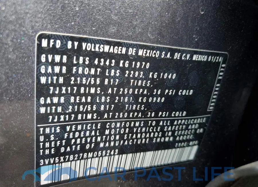 3VV5X7B27RM055243# 13