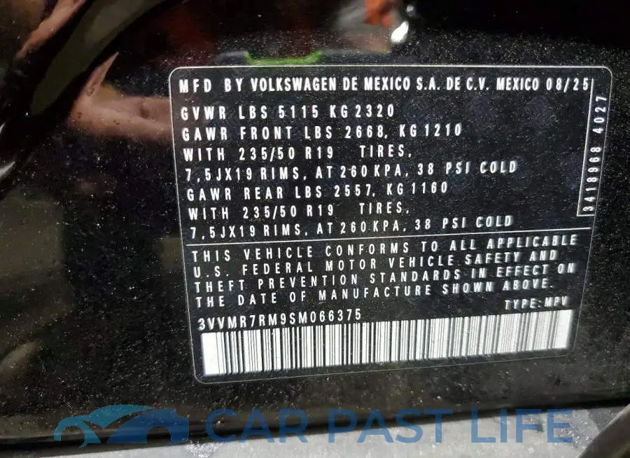 3VVMR7RM9SM066375# 13