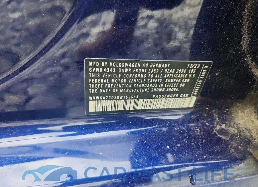 WVWGA7CD2RW158563# 13