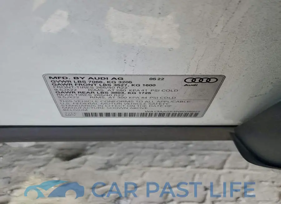 WA13AAGE4NB038922# 13