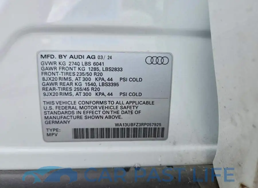 WA13UBFZ3RP057925# 14