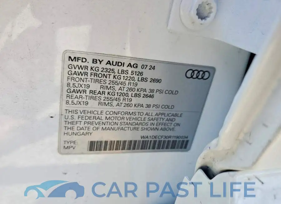 WA1DECF30R1190034# 13