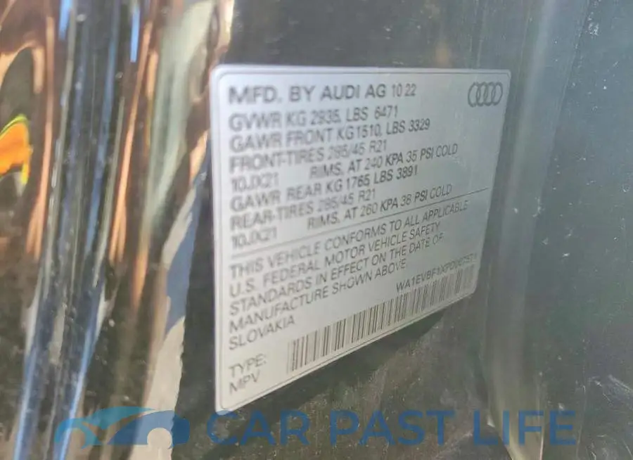 WA1EVBF1XPD007571# 13