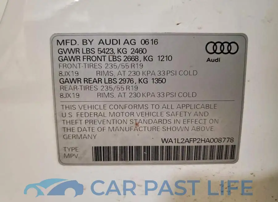 WA1L2AFP2HA008778# 13
