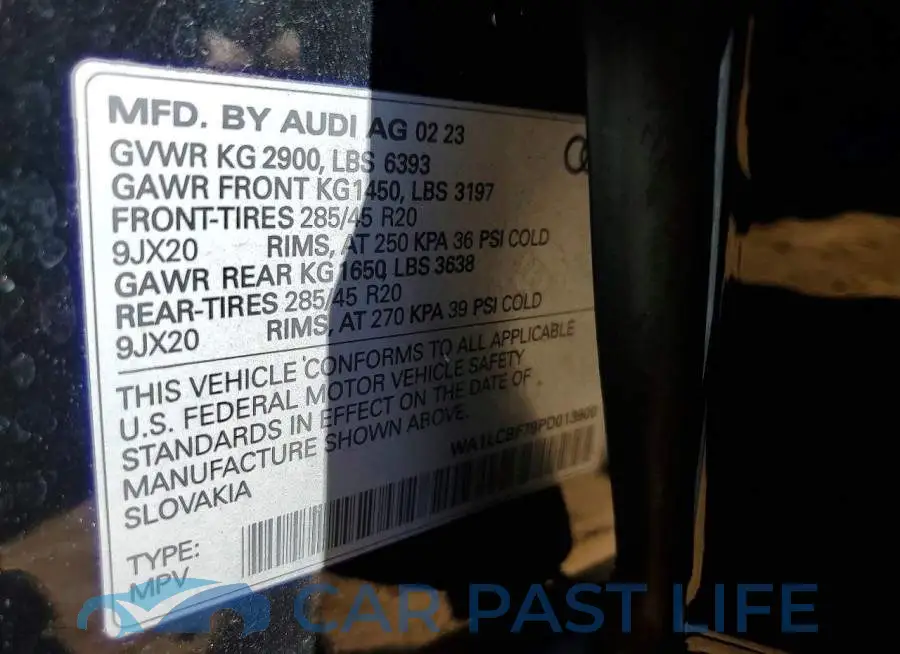WA1LCBF79PD013900# 14