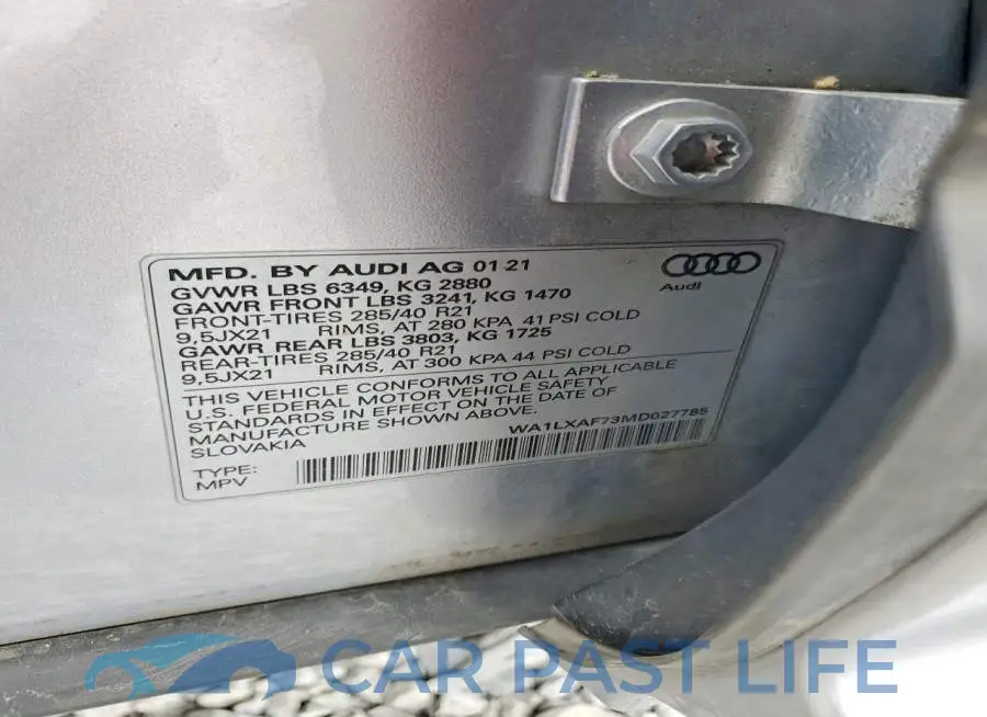 WA1LXAF73MD027785# 13