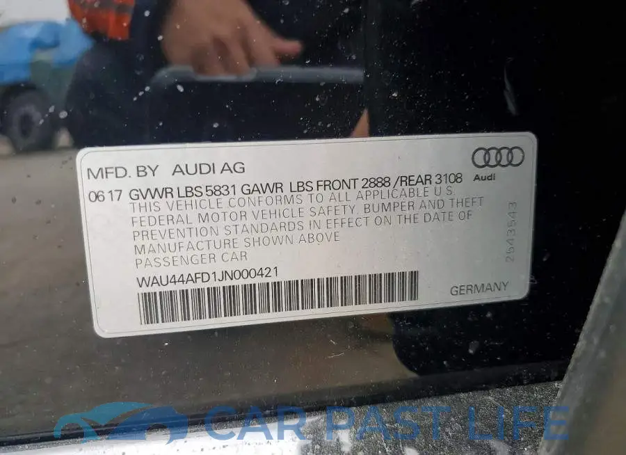 WAU44AFD1JN000421# 12