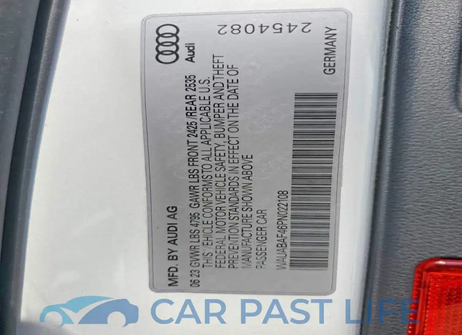 WAUABAF46PN022108# 13