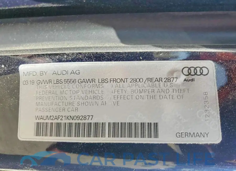WAUM2AF21KN092877# 13