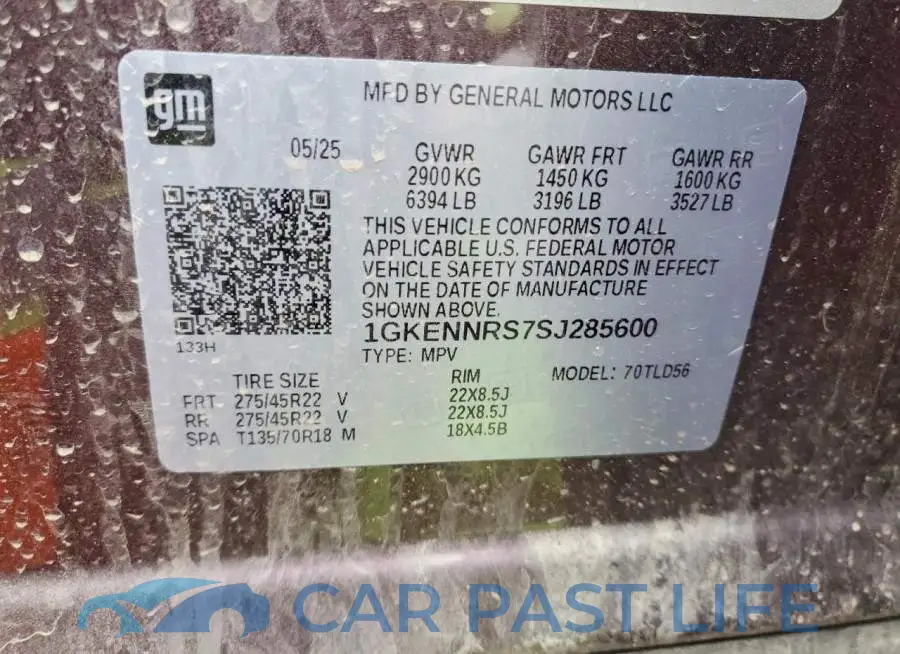 1GKENNRS7SJ285600# 13