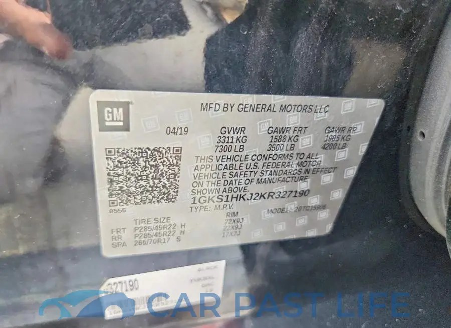 1GKS1HKJ2KR327190# 13