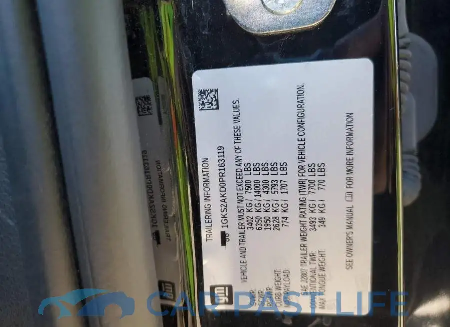 1GKS2AKD0PR163119# 13