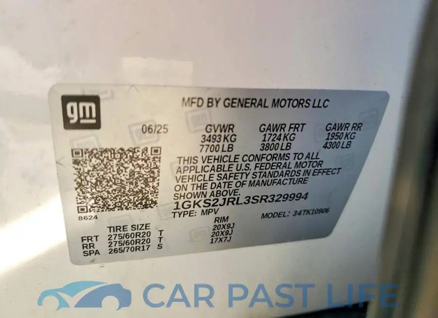 1GKS2JRL3SR329994# 13
