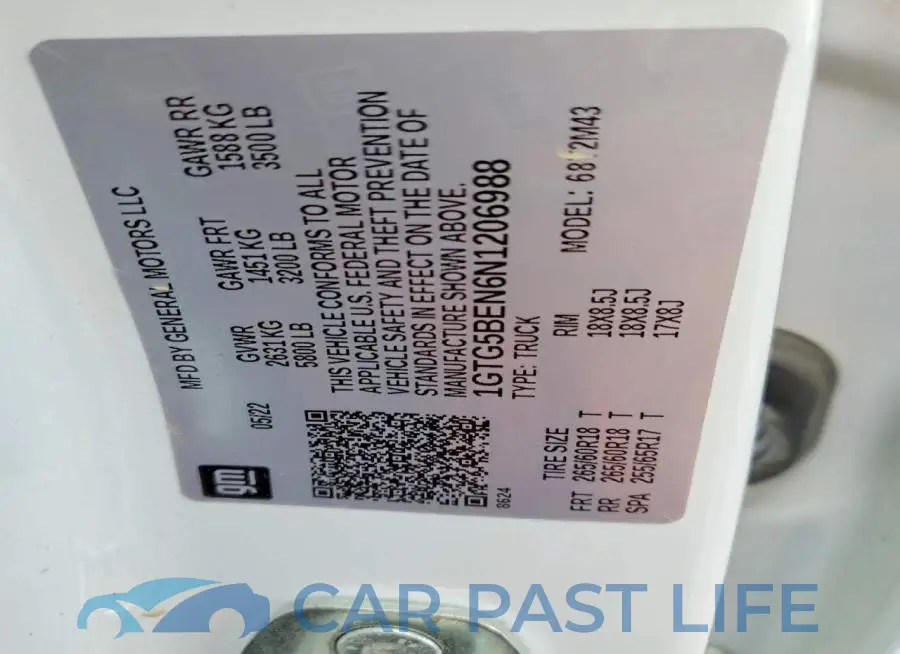 1GTG5BEN6N1206988# 13