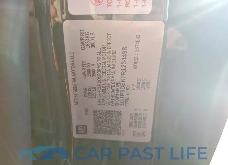 1GTP6DEK2R1234498# 12