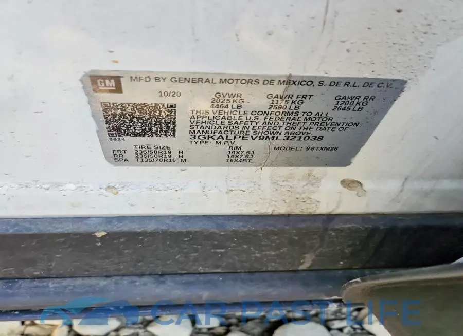 3GKALPEV9ML321038# 13