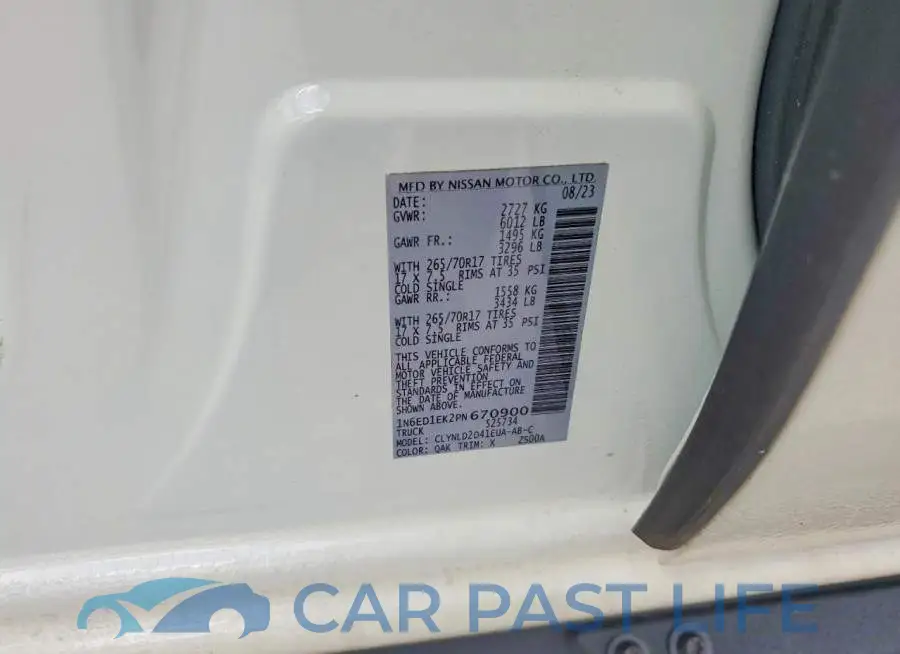 1N6ED1EK2PN670900# 12