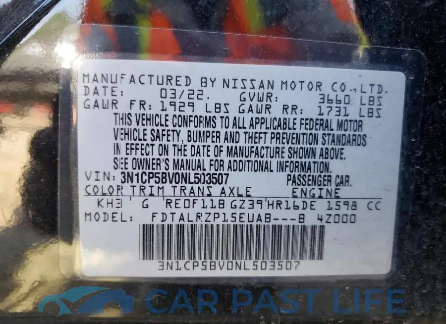 3N1CP5BV0NL503507# 12