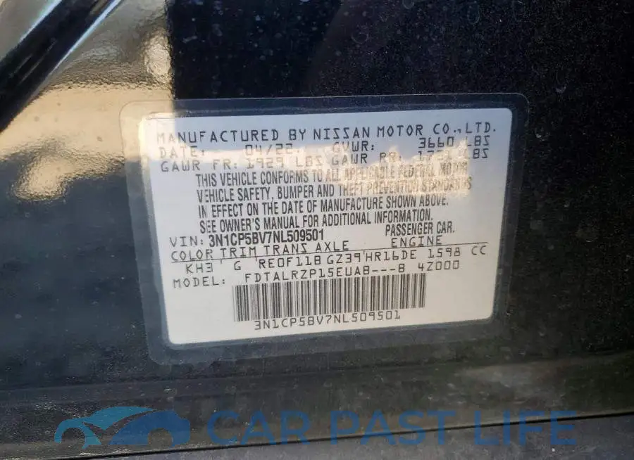 3N1CP5BV7NL509501# 13