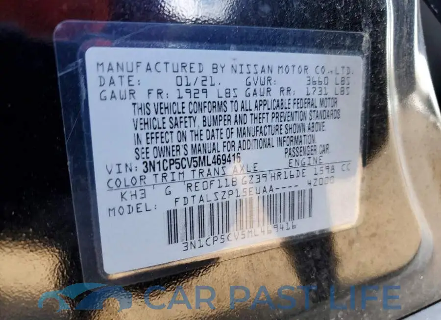 3N1CP5CV5ML469416# 12