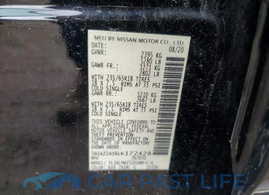 5N1AZ2AS6LN172428# 13
