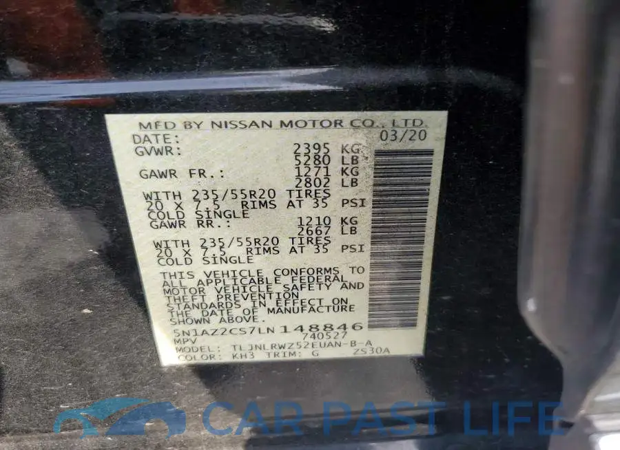 5N1AZ2CS7LN148846# 12
