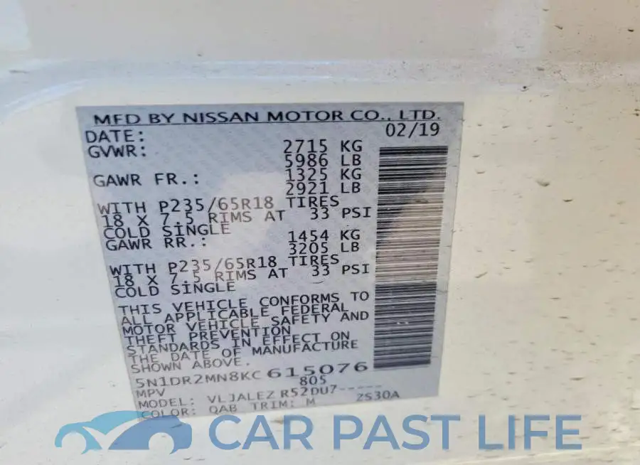 5N1DR2MN8KC615076# 13