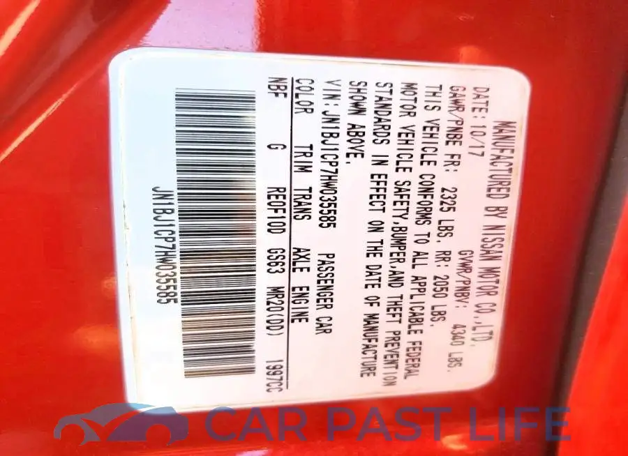 JN1BJ1CP7HW035585# 13