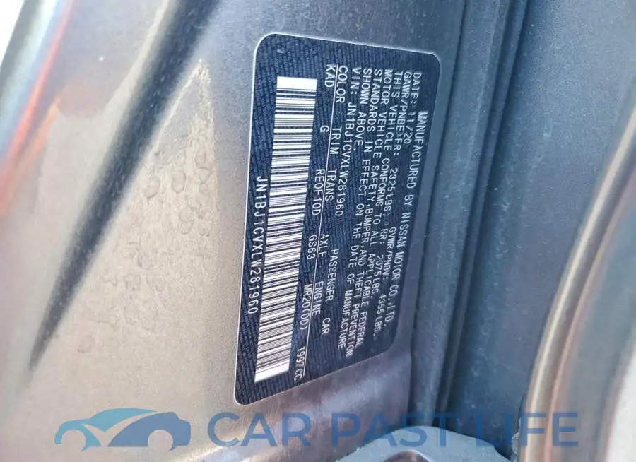 JN1BJ1CVXLW281960# 13