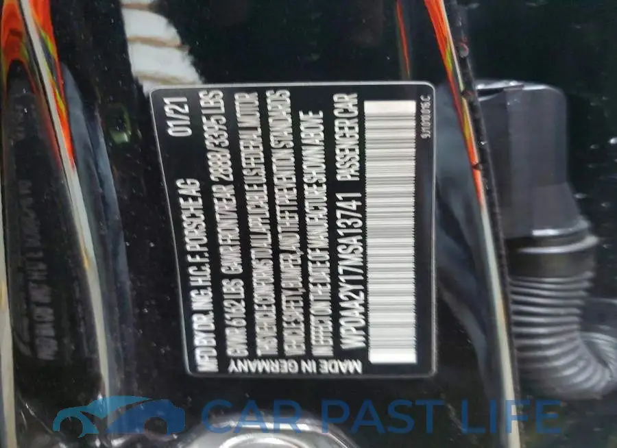 WP0AA2Y17MSA13741# 13