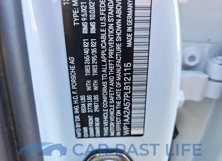 WP1AA2A57PLB12115# 13