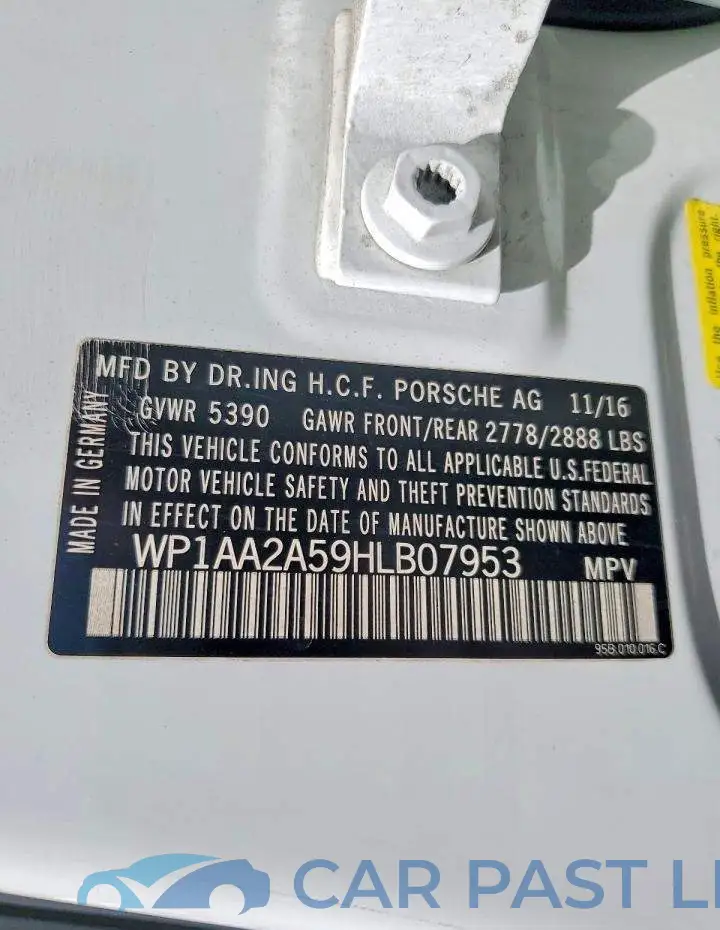 WP1AA2A59HLB07953# 13