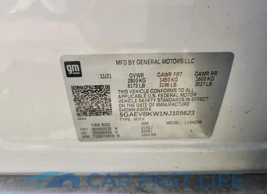 5GAEVBKW1NJ105623# 13