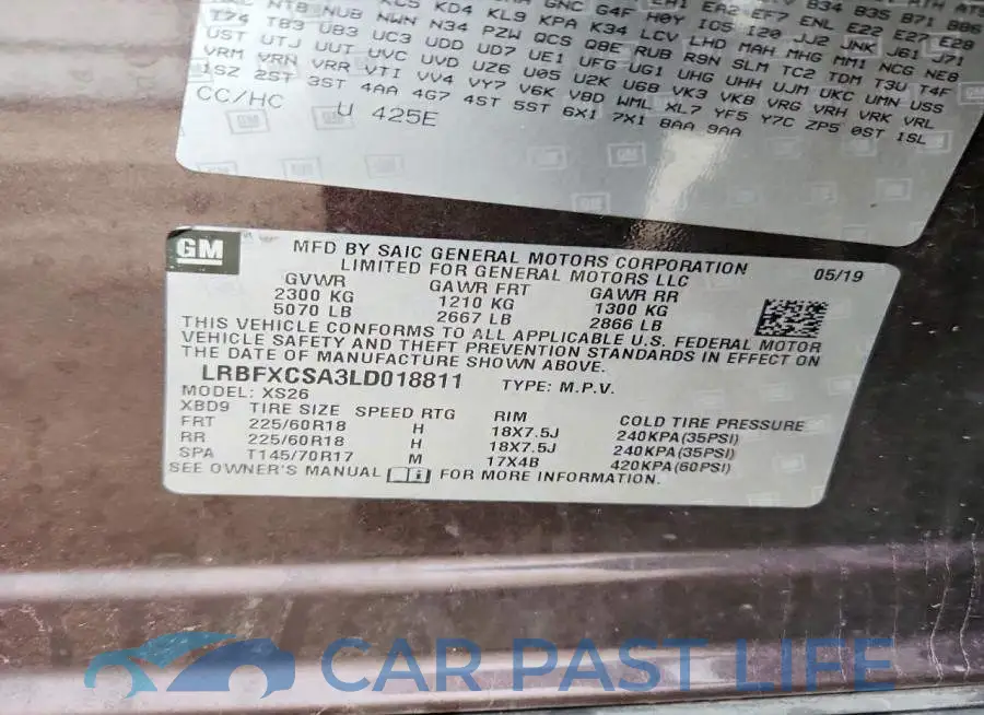 LRBFXCSA3LD018811# 13