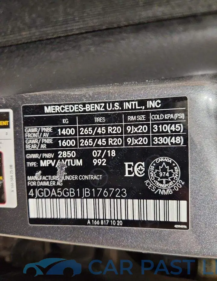 4JGDA5GB1JB176723# 13