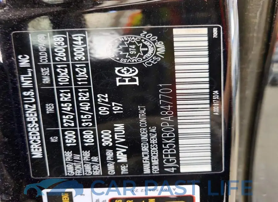 4JGFB5KB0PA847701# 14